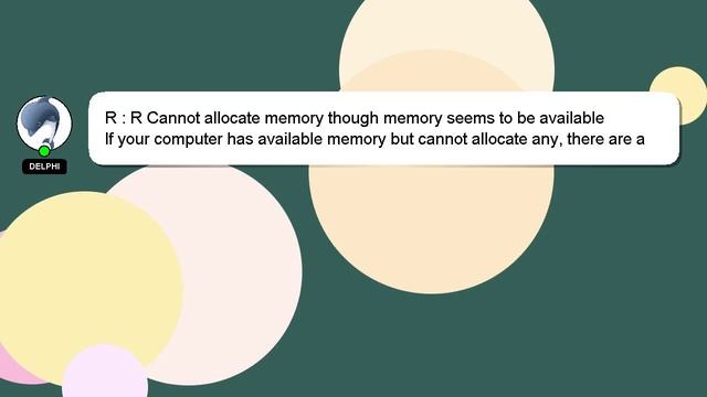 R : R Cannot allocate memory though memory seems to be available смотреть онлайн