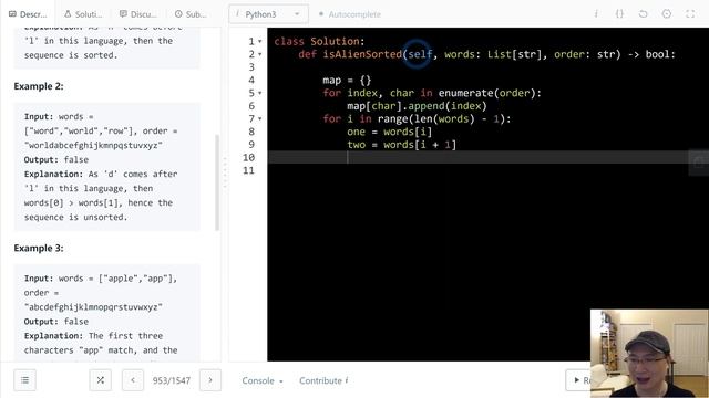 953. Verifying an Alien Dictionary | English | Easy смотреть онлайн
