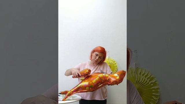 Фотозона из воздушных шаров с динозавриком своими руками. Оформление праздника. смотреть онлайн