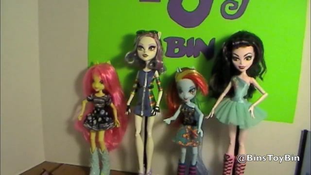MONSTER HIGH meets EQUESTRIA GIRLS!? Can They Share Clothes? By Bin's Toy Bin смотреть онлайн