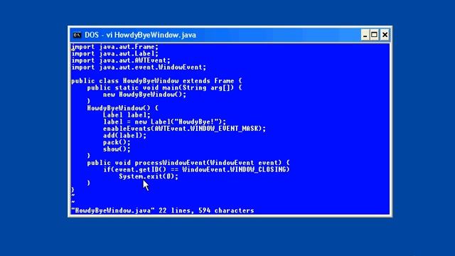 13.Intro to Java -Chapter02.2Programs Named Howdy -Lesson5.Adding Exits to Howdy Window. смотреть онлайн