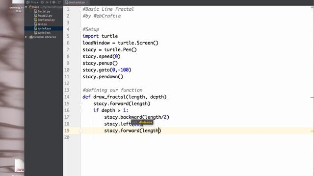Python + Turtles: Basic Fractal using Recursion смотреть онлайн
