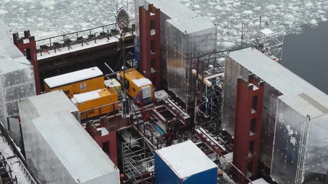 Строительство моста через Волгу Тольятти. Правый берег. 06.02.2022 смотреть онлайн