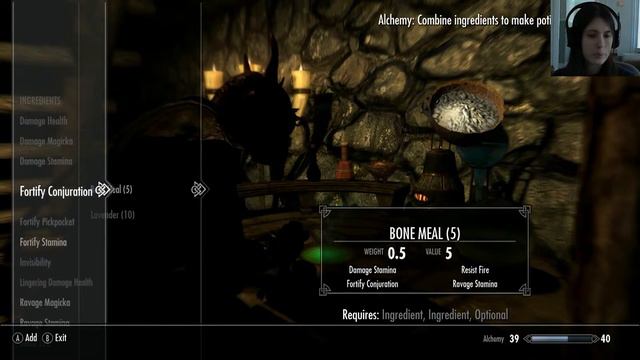 Skyrim Let's Play 112 - Female Argonian W Face Cam