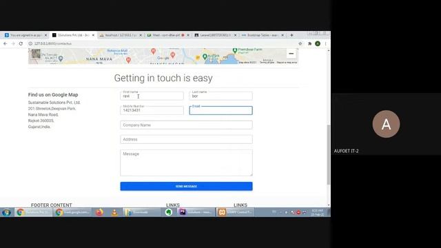 View DB operation for designing contact us page in laravel | Recording 17 | Unit - 4 смотреть онлайн
