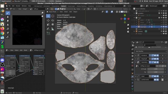 Blender - bake fur particle system on UVmap using geometry nodes смотреть онлайн