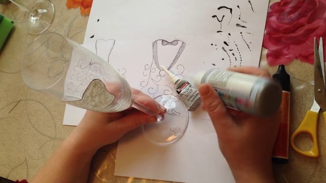 Мастер класс свадебных бокалов жениха и невесты смотреть онлайн