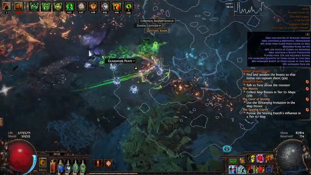 PoE 3.21 2000 ping Poison Artillery Ballista vs t16 Crucible Brutal смотреть онлайн