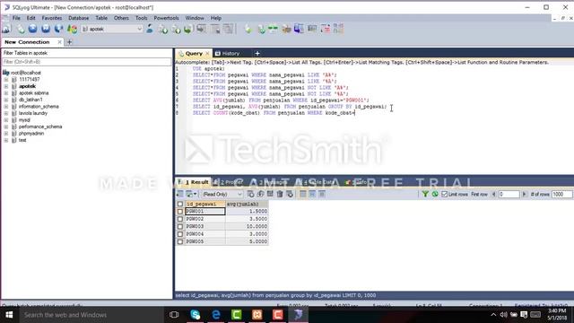 Tutorial Like, Not Like, Avg, Count, Sum, Min, Max pada Sqlyog by Fitria Cahyani Sari смотреть онлайн