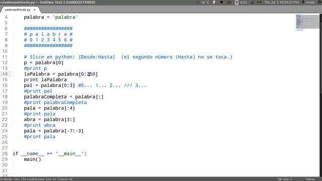 Programando con Python: 7.- Manejo de cadenas (Slice) 3/4 смотреть онлайн