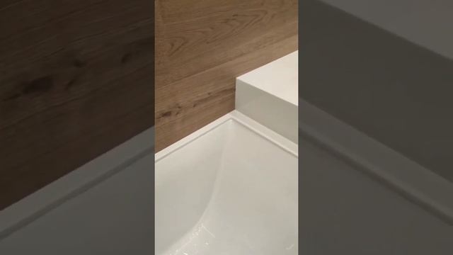 Экран и накладка на ванную, столешница и полка из искусственного акрилового камня. k10stone.ru смотреть онлайн