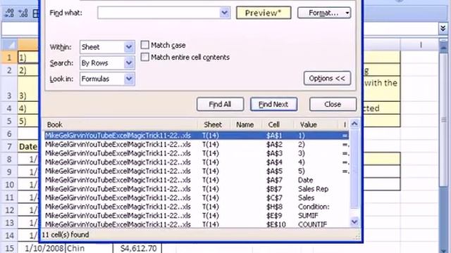 Excel Magic Trick #14: Amazing Find & Go To Trick! смотреть онлайн