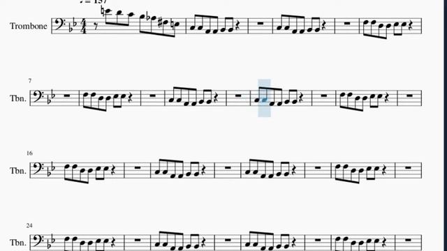 Trombone Sheet Music: How To Play Underground Theme (Super Mario 3D World) By Mahito Yokota