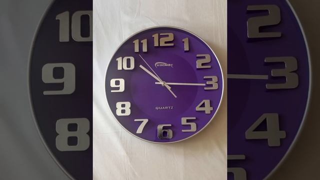 Круглые большие часы на стену 3д / 34 см / интерьерные часы для лофт / Бесшумные часы в гостиную смотреть онлайн