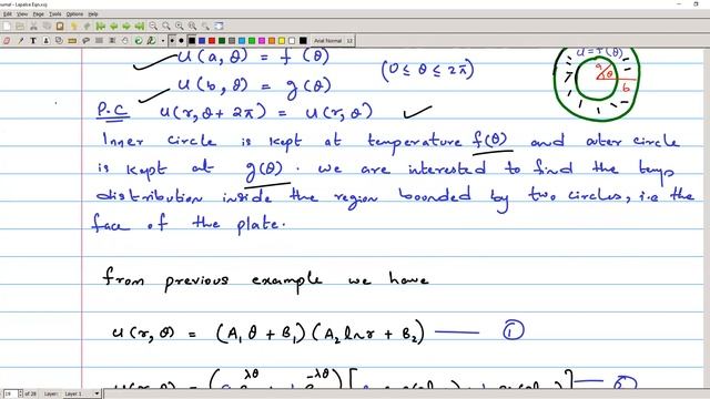 Laplace Equation In Polar Coordinates Distribution of Temperature in Annuli (Annulus) Solved Proble смотреть онлайн