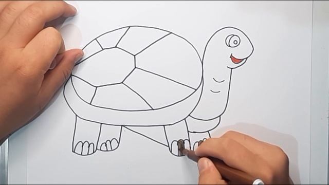 Easy drawing a Turtle step by step for kids | Легко рисовать черепаху поэтапно для детей смотреть онлайн