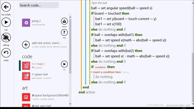 TouchDevelop Curriculum - Activity 2b (Creating a Pong clone on a Tablet) смотреть онлайн