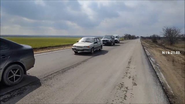 Ремонт дороги Черноморское Межводное. 23 03 2021г смотреть онлайн