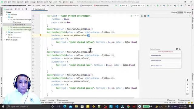 Jetpack Compose -1- Layout Designing for Realtime Database using Jetpack Compose | Dr Vipin Classes смотреть онлайн