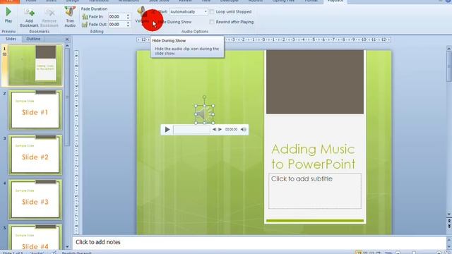 How To... Add Music to a Presentation in PowerPoint 2010 смотреть онлайн
