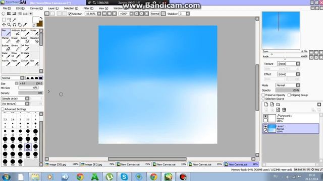Снова саи!!рисую фон облаков!!! смотреть онлайн