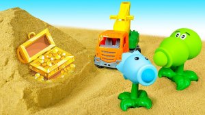 Пирамида с сокровищами. Машины помощники раскопали пирамиду! Видео для детей - Моя Песочница игра