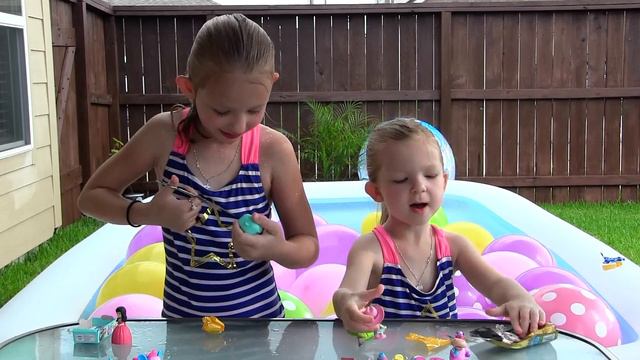 BIGGEST POOL & BALLOONS - Surprise Toys Hunt Shopkins My Little Pony Sofia the First Finding Dory смотреть онлайн