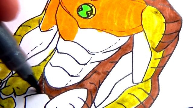 BEN 10 Coloring Pages | Colouring Pages for Kids with Colored Markers смотреть онлайн