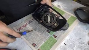 Как разобрать зеркало заднего вида. Ауди А4.