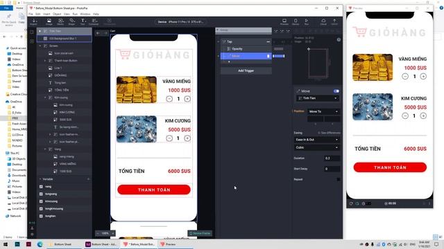 Cách làm Bottom Sheet trong ProtoPie - Import layout từ Adobe XD смотреть онлайн