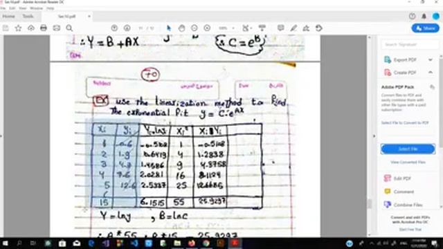 Least square method power function and llinearization part 2 смотреть онлайн