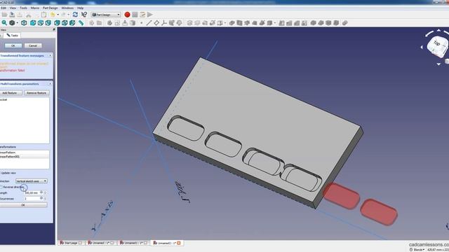 FreeCAD - Linear pattern in two directions смотреть онлайн