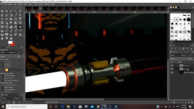 How To Make Lightsaber VFX (Glow) For Brickfilming Using Gimp
