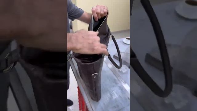 Сумка-шоппер, из натуральной кожи питона тёмно - коричневого цвета. смотреть онлайн