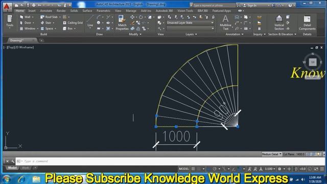 Development of Bend/ elbow surface in engineering drawing, using AutoCAD, A Bend of 1000 mm ID смотреть онлайн