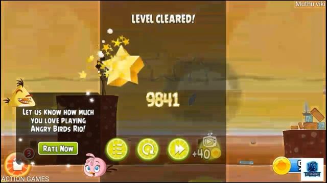 Angry bird rio - golden BeachBall | gameplay | level (15-24) | Action Games смотреть онлайн