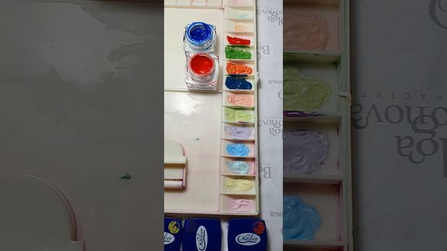 Смешивание красок / Как получить пастельные цвета гель-краски смотреть онлайн