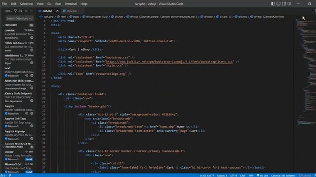 Design a responsive cart page using HTML, CSS, and Bootstrap | Web Project Task 27 смотреть онлайн