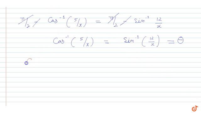`sin^(-1) (5/x) +sin^(-1) (12/x) =pi/2` смотреть онлайн
