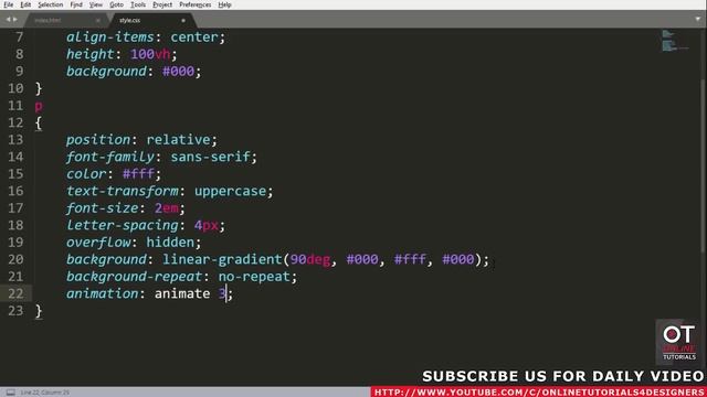 Shining Text Animation Effects | Html CSS tutorial смотреть онлайн