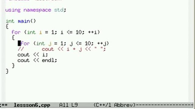 Урок 06 C++ Таблица умножения смотреть онлайн