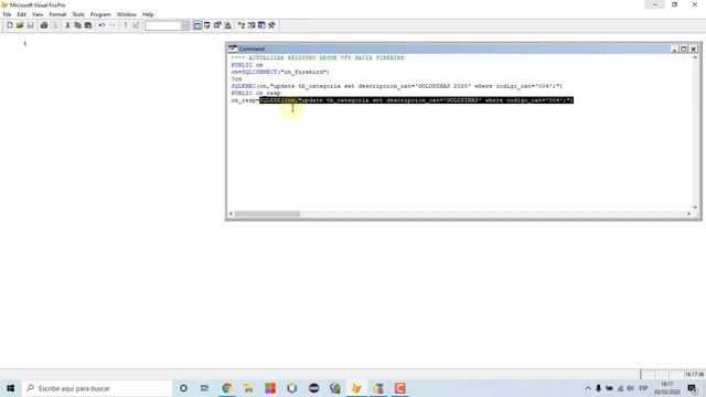 ?18-Actualizar desde registros ventana comandos de VFP a tablas d Firebird|Visual FoxPro y Firebir смотреть онлайн