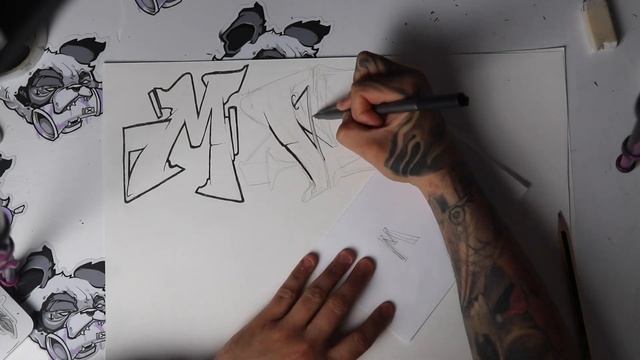 How to draw the graffiti letter M (6 Different ways) смотреть онлайн