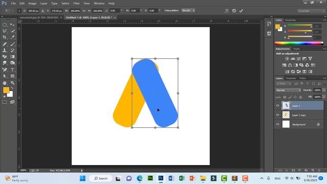How to make GOOGLE ADs in Photoshop cc | Easy and Simple method. смотреть онлайн