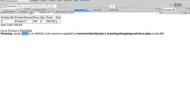 PHP : Shopping Cart part 2/4 смотреть онлайн