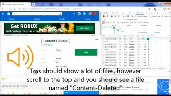 How to get "Content Deleted" Audio from Roblox