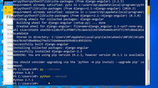 Django + Angular #3 Installing python in windows machine смотреть онлайн