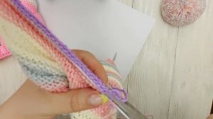 ВЕСЕННЯЯ Шапка ,,Зефирка». Шапка для девочки СПИЦАМИ..