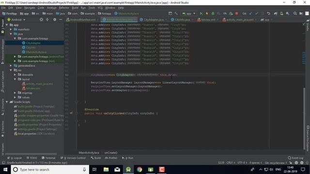 Handle RecyclerView Click event on Activity/fragment using Interface | Android Recyclerview | Hindi смотреть онлайн