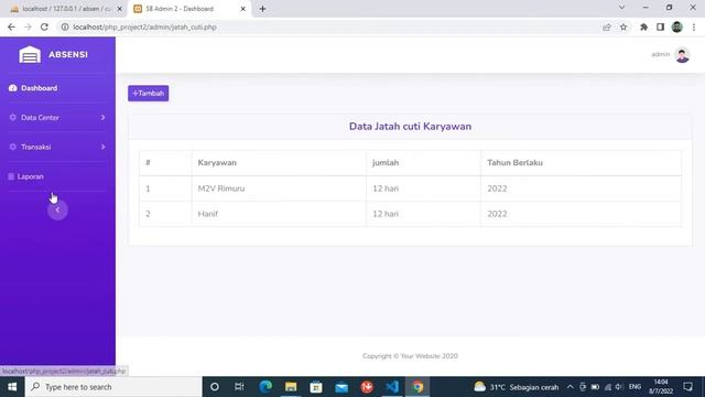 Aplikasi Absensi PHP | Approve atau Reject Request Cuti смотреть онлайн